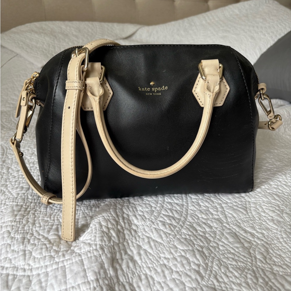 Kate Spade Black and Cream Women's Bag